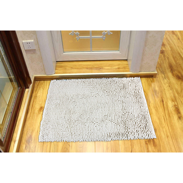 Winston Porter Aceituno Chenille Rectangle NonSlip Bath Rug & Reviews